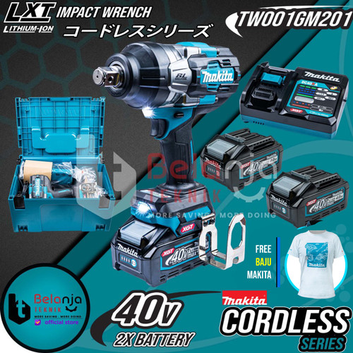 Makita Impact Wrench Baterai TW001GM201 Cordless Brushless TW001 40V