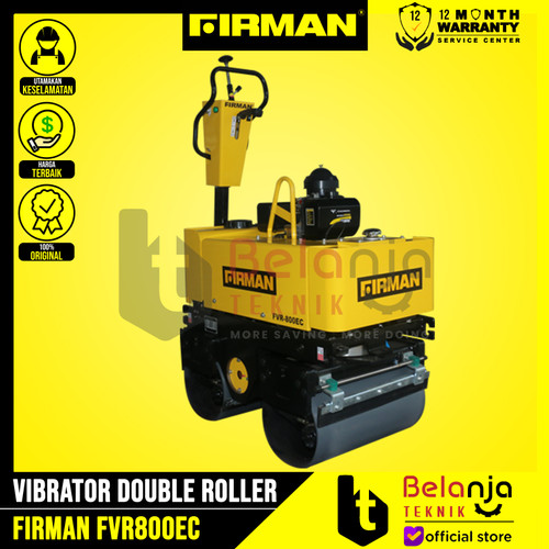 Firman Vibrator Double Roller FVR800EC Mesin Pemadat Tanah + Engine