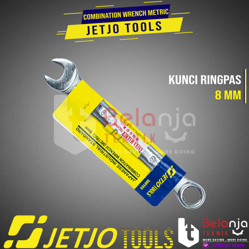 JETJO TOOLS Combination Wrench Metric 8 MM Kunci Ring Pas 8mm CRV