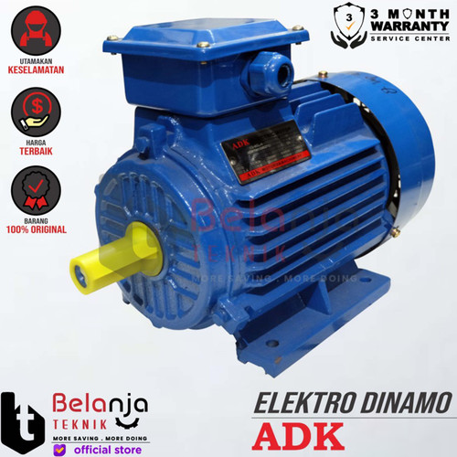 ADK Mesin Penggerak Dinamo Electro Motor 3 HP 3 Phase 4 Pole