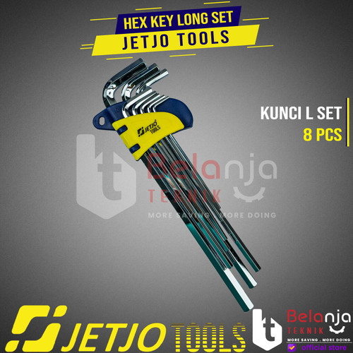 JETJO TOOLS Hex Key long Set 8Pcs Kunci L Panjang Set 8 Pcs ORIGINAL