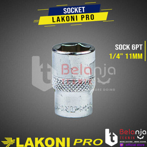 LAKONI PRO Socket 1/4 Inch DR 6PT 11MM Mata Kunci Shock 11 MM Sok 6 PT