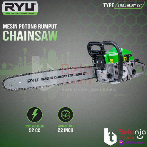 Ryu Chainsaw RGS22 Mesin Potong Gergaji Kayu 22 Inch Chain Saw RGS 22"