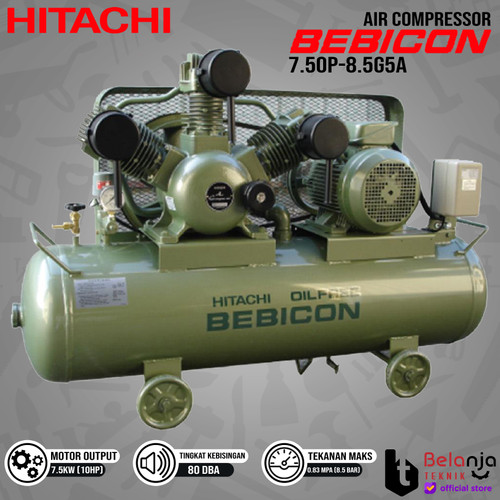 HITACHI Air Compressor Bebicon 7.5 P-9.5V5A 10 HP Kompresor Angin 10HP