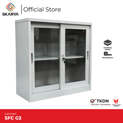 Lemari Arsip Lemari Besi Filling Cabinet Pintu Kaca SFC-G2 (Baru)