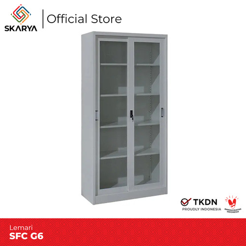 Lemari Arsip Lemari Besi Filling Cabinet Pintu Kaca SFC-G6 (Baru)