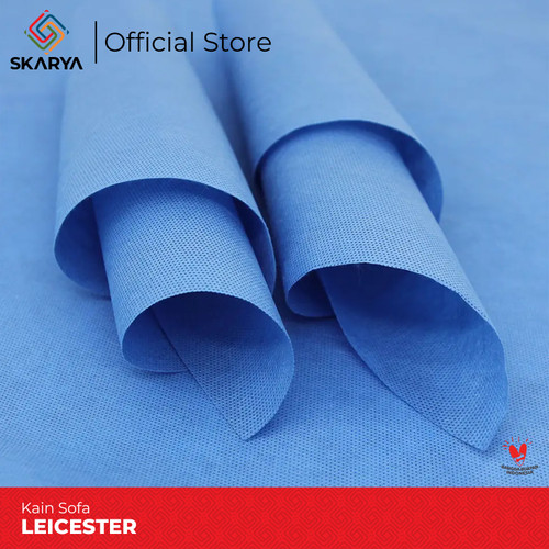 Kain Sofa Kain Jok Kursi Leicester Biru (Baru)