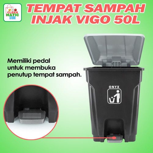 Onyx Vigo 50 liter Tempat Sampah Injak Outdoor Trash Can D-0009