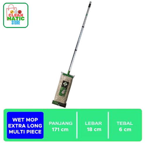 WET MOP EXTRA LONG MULTI PIECE - Alat Pel Lantai 3 Bagian Bekualitas