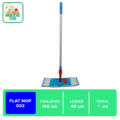 FLAT MOP 002 - Set Alat Pel Datar Microfiber Untuk Lantai Berkualitas