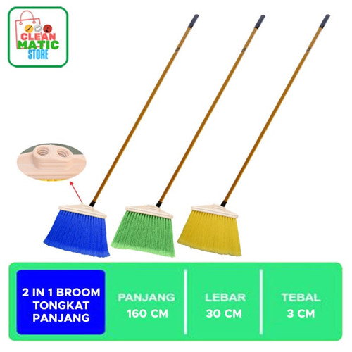 2 IN 1 BROOM TONGKAT PANJANG