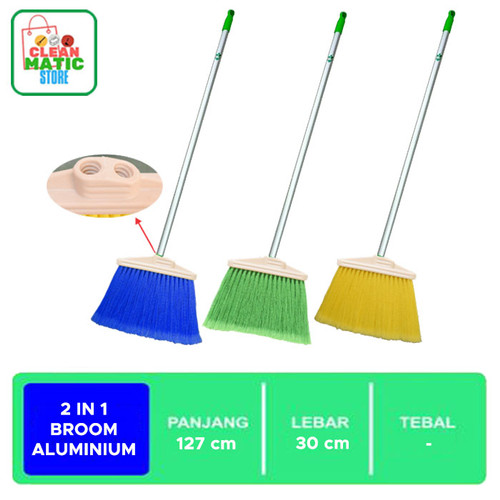 2 IN 1 BROOM ALUMINIUM