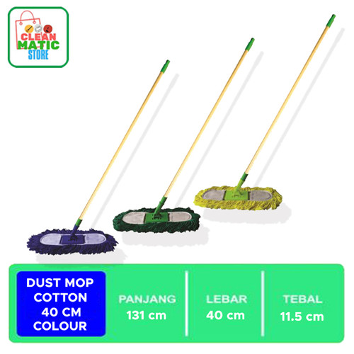 DUST MOP COTTON 40CM COLOUR / PENDORONG DEBU 40CM WARNA