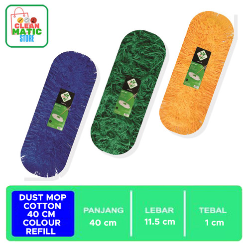 DUST MOP COLOUR REFILL 40CM