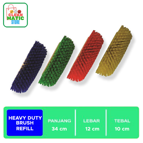 Clean Matic - Isi Ulang Sikat Outdoor (Heavy Duty Brush Refill)