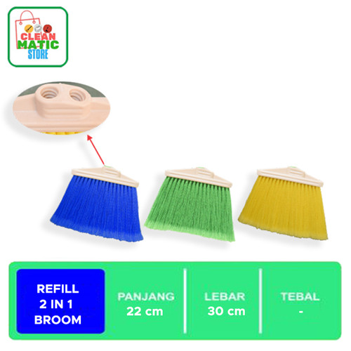 Clean Matic - 2 in 1 Broom Refill (Isi Ulang Sapu 2 in 1)