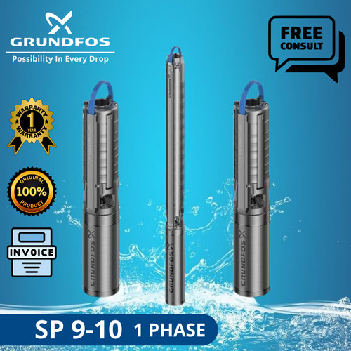 MESIN POMPA AIR INDUSTRI GRUNDFOS SP 9-10 1PHASE + CTK