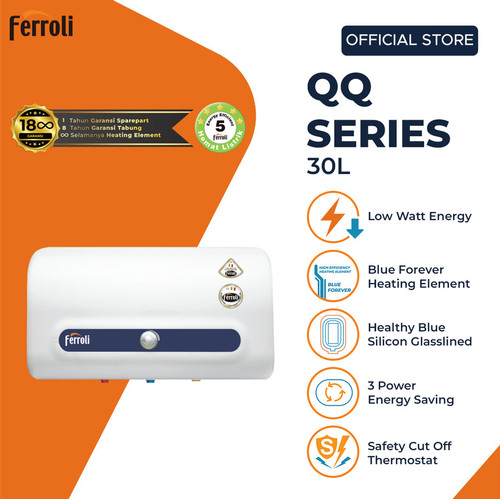 Water Heater Listrik Ferroli QQ Series 30 Liter Low Watt