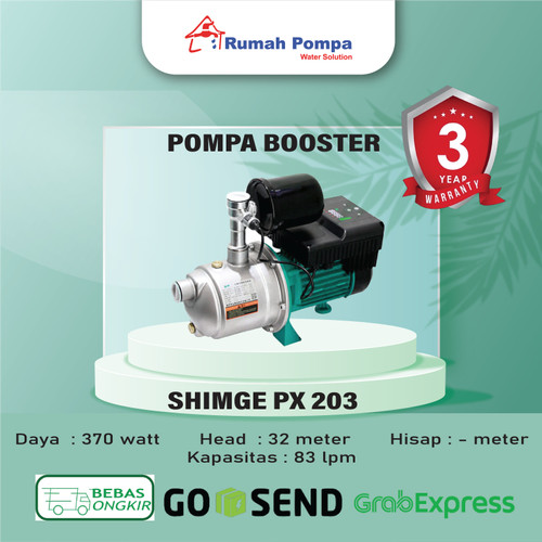 Mesin Pompa Air Pendorong Booster Pump Inverter Shimge PX-203 E