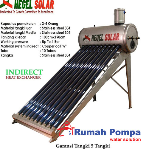 Water Heater Solar "HEGEL SOLAR" 100 Liter Full Stainless Steel