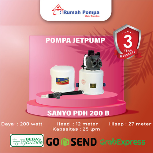 PDH 200B MESIN POMPA AIR JETPUMP SANYO