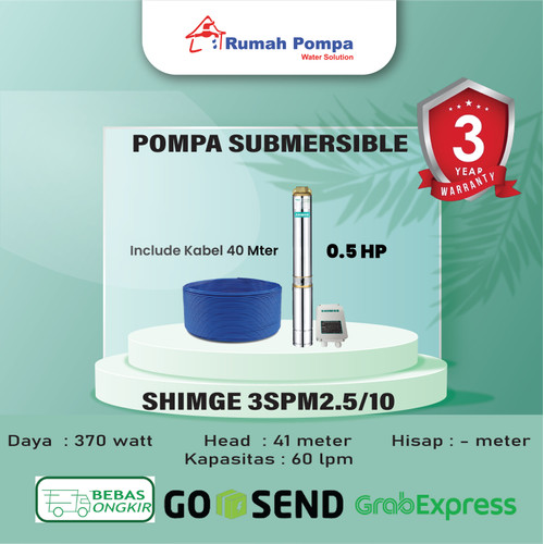 Pompa Submersible 3 Inc SHIMGE 3SPM2,5/10 + Kabel 40 M