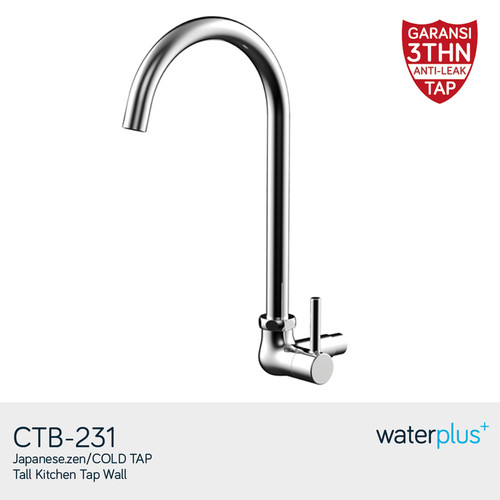 Kran Angsa Tembok / Tall Sink Tap (Wall) waterplus+ | CTB-231