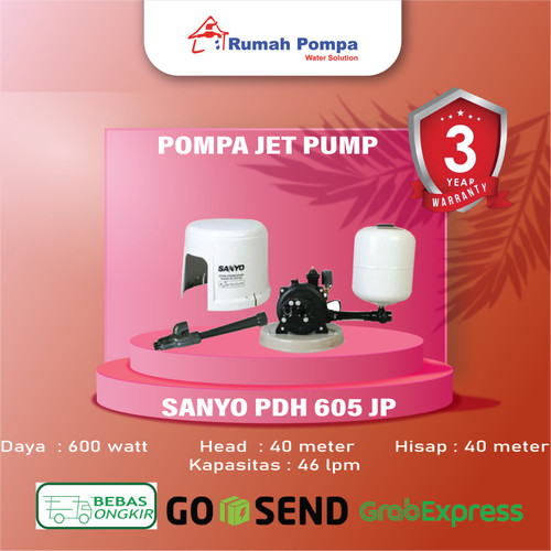 MESIN POMPA AIR JETPUMP SANYO PDH 605 JP