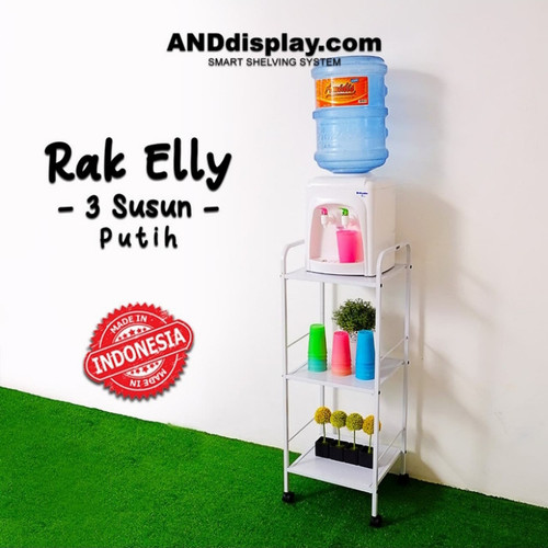 RAK RODA 3 SUSUN BESI SERBAGUNA ELLY TINGKAT MULTIFUNGSI DISPENSER AIR