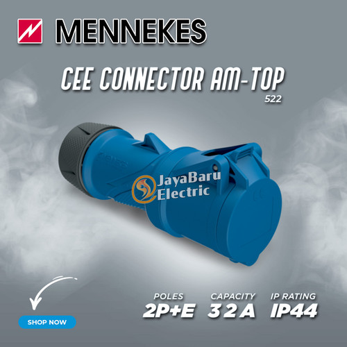 MENNEKES Connector Mobile Socket AM-Top 2P+E / 3 Pin 32A IP44