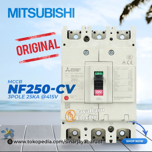 MCCB NFB Mitsubishi NF250-CV NF250CV 3P 150A 175A 200A 225A 250A