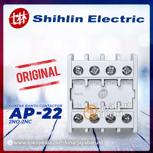 Kontak Bantu Auxiliary Aux Kontaktor SHIHLIN AP-22 AP22 2NO 2NC