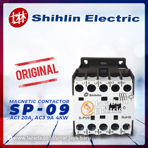 Mini Kontaktor Contactor SHIHLIN S-P09 SP09 24V 48V 110V 220V 380V