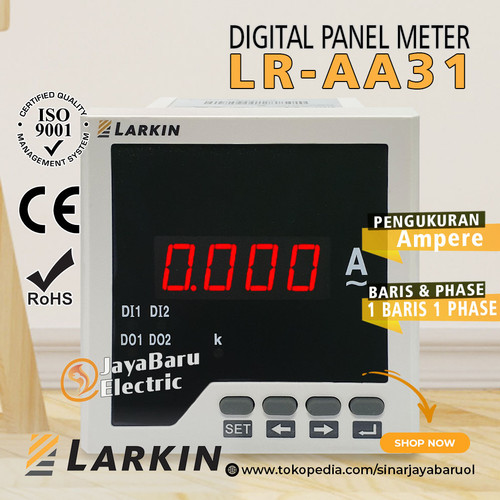 Ampere Meter Ammeter Digital 1 Phase 1 Baris LARKIN LR-AA31