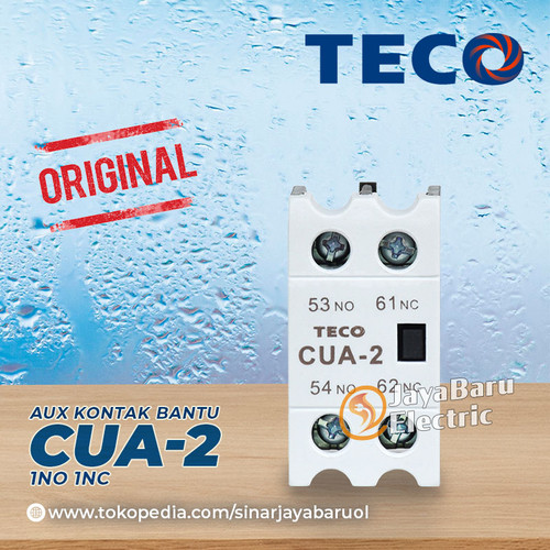 Aux Auxiliary Kontak Bantu Kontaktor TECO 1NO 1NC CUA2 CUA-2 CUA-211