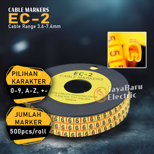 Kabel Cable Marker Angka 0-9 Huruf A-Z Simbol +- EC-2 EC2