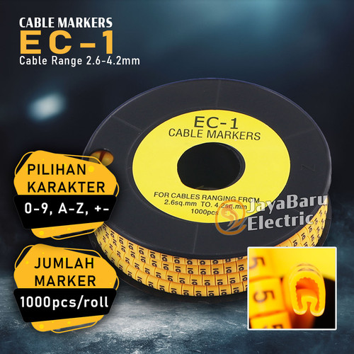 Kabel Cable Marker Angka 0-9 Huruf A-Z Simbol +- EC-1 EC1