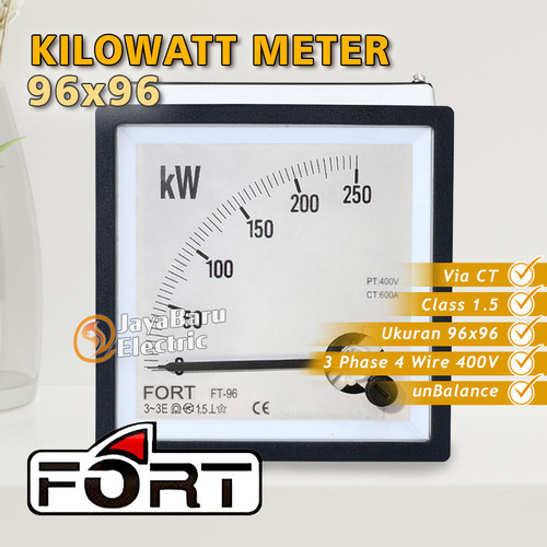 Kilowatt KW Meter KWMeter Analog FORT 96x96