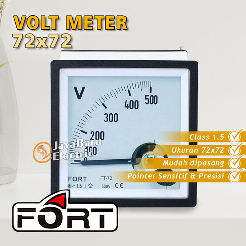 Volt Meter Voltmeter Analog FORT 72x72