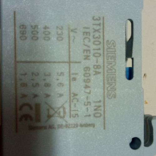 Auxiliary Kontak Bantu Kontaktor Siemens 3TX30 3TX30-8A 1NO 1NC