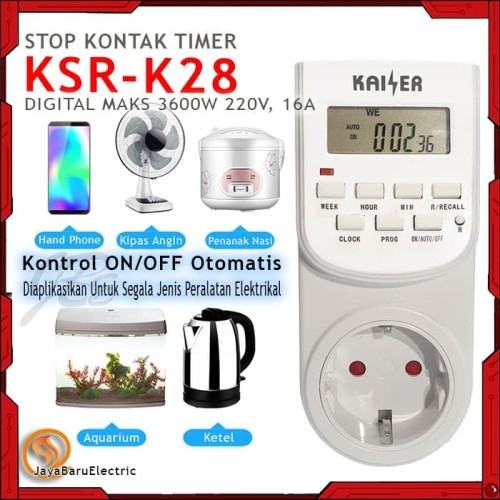 Stop Kontak Timer Digital KAISER KSR-K28