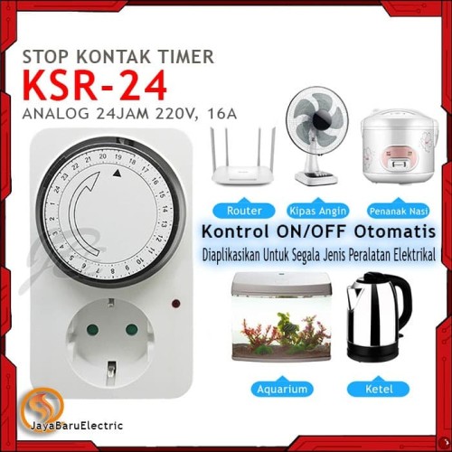 Stop Kontak Timer Analog KAISER 24 Jam