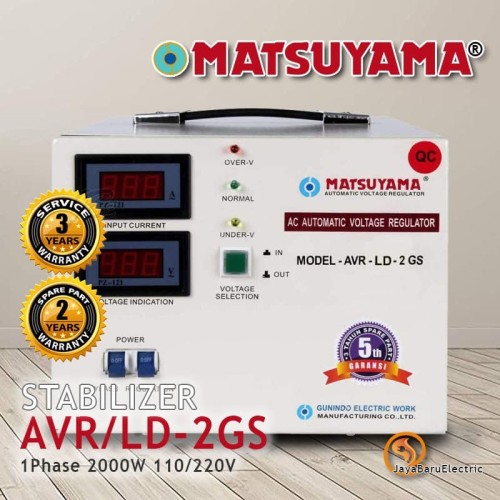 Stabilizer Stavol AVR MATSUYAMA Stavolt 2000 Watt 2kva AVR/L-2GS