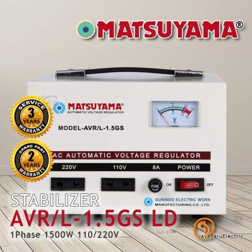 Stabilizer Stavol AVR MATSUYAMA Stavolt 1500 Watt 1.5kva AVR/L-1.5GS