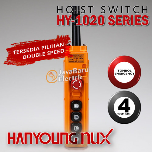 Pendant Hoist Switch HANYOUNG HY-1024SBB HY1024SBB 4 Tombol+Emergency