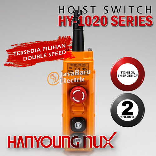 Pendant Hoist Switch HANYOUNG HY-1022SB HY1022SB 2 Tombol + Emergency