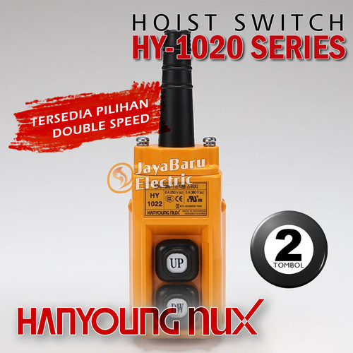 Pendant Hoist Switch HANYOUNG HY-1022B HY1022B 2 Tombol