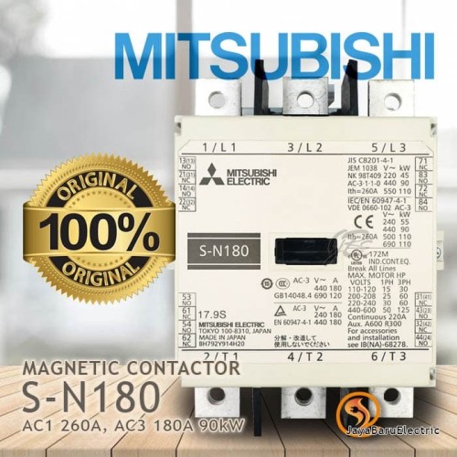 Kontaktor / Contactor Mitsubishi S-N180 SN180 220V AC Coil