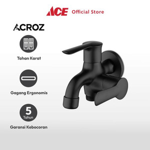 Ace Acroz Veneto Keran Kamar Mandi Two Way - Hitam