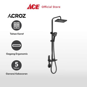 Ace Acroz Set Shower Mandi - Hitam